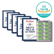 할아버지 80대 70대 60대 50대 노인 어르신 중년 남성 남자 활력 미국 종합 영양제 멀티 비타민 미네랄, 남성용 멀티비타민 30정 x5박스