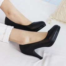 다잇템 여자 하이힐펌프스 매트 통굽 알바 뾰족코 구두