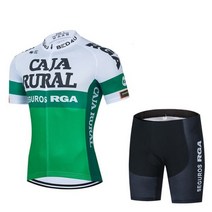 팻바이크 펫바이크 광폭타이어 바퀴큰 자전거 2023 CAJA RURAL 사이클링 슈트 팀 셔츠 의류 저지 세트 탑스 자켓 빕 반바지 Maillot Kit Clothes 20D Bi, 3_M