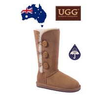 호주 오즈랜드 UGG 여성용 클래식 3버튼어그 롱어그 여자 겨울 양털 정품 방수 미들부츠