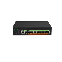 와이파이 네트워크 네트워킹 8 x 포트 10/100/1000Mbps POE 스위치 2x1000 메가비트/초 업 링크 120W 내장 전원 공급 장치 마녀 원 클릭 VLAN RJ45, [01] Black, 01 Black