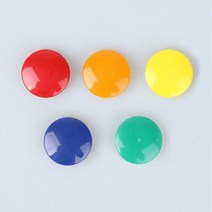 10P 32mm 원형 학교 회사 냉장고 자석 화이트보드소품 투두리스트 메모정리, 주황