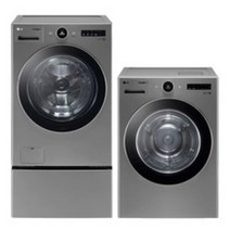 LG전자 트롬 트윈워시 세탁기 모던 스테인리스 FX24VSB-2V 28kg + 건조기 모던 스테인리스 RD20VS 20kg 세트 방문설치, 세탁기(FX24VSB-2V), 건조기(RD20VS)