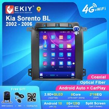 EKIY 테슬라 스타일 스크린 자동차 라디오 멀티미디어 비디오 플레이어 내비게이션 GPS 안드로이드 기아 쏘렌토 BL 2002 - 2006 용 TT7 2din 없음, [01] 7 1G 16G