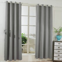 95% 3중 암막커튼 방한 방풍 커튼 150x235cm 2장 큰창 펀칭 아일렛형