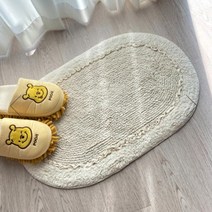 예쁜 침실 발매트 핸드메이드 러그 타원형 레이스 매트 현관매트