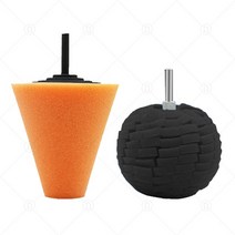 우레탄 압축 고탄성 마블 스펀지 드릴 버핑 스폰지 패드 연마 콘 스폰지 볼 버니싱 키트 자동차 바퀴 허브 케어 금속 플라스틱 유리, 9