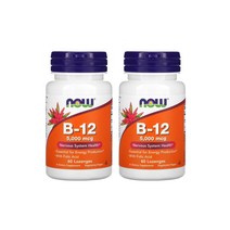 [2개] 나우푸드 B12 5000mcg 60로젠지정 시아노코발라민 엽산 녹여먹는 비타민