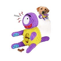 KandRix 914900 Tough Dog Toys 공격적으로 씹는 강아지 삑삑이 애견 장난감 간식 디스펜싱 플러시 고무와 상호작용 가능 중소형 품종용