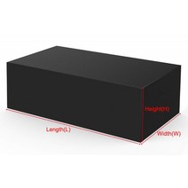 야외 라탄테이블세트 전원주택마당 철제야외테이블 사용자 정의 소파 커버 방수 파티오 정원 가구 커버 비 눈 의자 방진 주방 라운드 광장 13, 검은색, 242x162x100cm