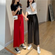 여성 스판골지 밴딩 팬츠 바지 6컬러 와이드