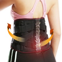 Dr.MEDICUS 메쉬프리미엄 3중지지 허리보호대 매직벨크로 스트랩 요추 보호대, M(25-30 inch)
