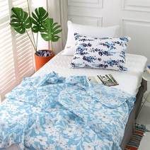 잎새 시어서커 여름 홑이불, 스카이블루
