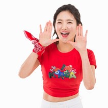 비더레즈 어게인2022를 위한 카타르 월드컵 응원티셔츠 아이러브유코리아 (디자인 랜덤발송), 레드_XXL, I LOVE KOREA(발포나염)