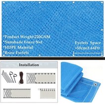 세컨하우스 주택 모듈러 가벽 모듈 테라스 가림막 그늘막 타프 블루 두꺼운 hdpe 패브릭 안티 uv 차양 그물 난간 프라이버시 스크린 정원 울타리 천막 pergola 전망대 천