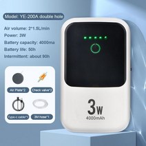 매우 조용한 수족관 USB 충전 산소 펌프 공기 압축기 물고기 체크 밸브가있는 단일 이중 콘센트 어항, YE-200A Plate