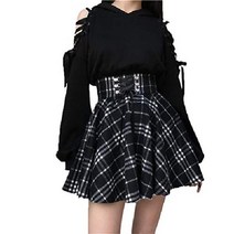 여성 플리츠 스커트 A라인 플레어 미니 치마