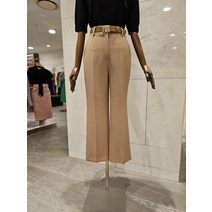일자핏 심볼 벨티드 기본라인 슬랙스 팬츠 S233MSA002