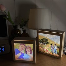 사진 액자 LED 주문제작 드로잉 아크릴 무드등[집들이 기념일 커플 친구 선물], 백색등, 기본(12cmx12xm)