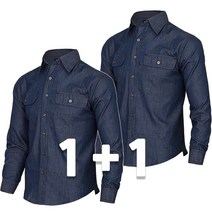 빌리언즈 남자 작업복남방 청남방 긴팔 스판 용접 1+1 빅사이즈