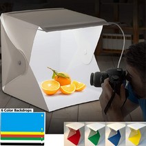 사진 스튜디오를위한 Softbox 가벼운 접히는 상자 사진을 찍는 Led 입방체 제품 총격 사건 천막 사진술 점화 Softbox 장비 램프, 1 lamp 2 색상
