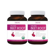 헬스하모니 블러드플로우케어 미국 유기농 비트루트 1350mg 120정 2개