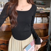 어썸풀 여성용 하이딘 슬림 골지 티
