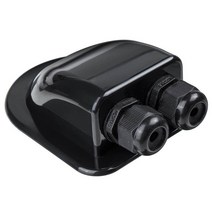 rv부품 suv부품 카라반악세사리 호환용부품 캠핑카 액세서리 caravan solar car junction box roof wire entry solar cable box, 이중 구멍 블랙