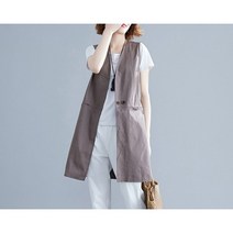 SH 서현 린넨조끼 여성린넨조끼 마조끼 베스트 캐주얼조끼 신상린넨조끼 루즈핏 패션조끼 정장조끼 빅사이즈C02 313린넨조끼 313