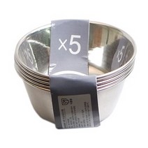 GY 미니 스텐 미니볼 5p 3호 8.5cm 양념 소스볼 가정 식당 캠핑 종지 반찬 그릇