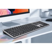 스마트폰 노트북 태블릿 블루투스 무선 키보드 맥북 오피스 키감 사무실 LG, N패드 네오+키스킨, 화이트실버