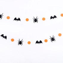 파티짱 페이퍼 도트 박쥐 가랜드 할로윈 파티 장식