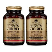 솔가 슈퍼 포텐시 비오틴 5000mcg 베지터블 캡슐, 100개입 x 2개, 2개, 100개입