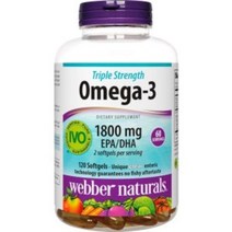 Webber Naturals 웨버 내추럴 트리플 스트렝스 오메가3 1800mg 120겔