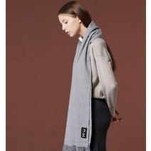 무지 머플러 연그레이