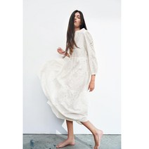 화이트 프렌치 펀칭 자수 ZARA 자라 여성 원피스