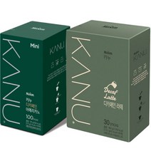 카누 디카페인 아메리카노 미니100T + 카누 디카페인라떼30T