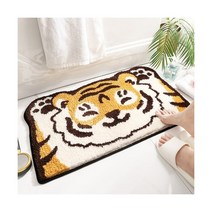 극세사 욕실 발매트 주방 거실 러그 화장실발매트 타이거 화사한러그, 네발