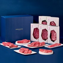 [미쓰하누] 1++(9) 암소한우 선물세트 1.8kg 살치살 등심 채끝 갈비살, 프리미엄1.8kg(기본선물세트)