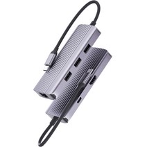 Quuge C타입 USB 3.0 + PD HDMI RJ45 6 인 1 허브, 그레이