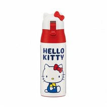 헬로키티 레트로 페이스 스텐레스 원터치물통 360ml, 상세페이지 참조