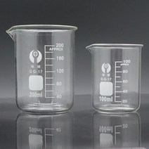 실험실 붕규산 유리 비커 5ml300ml 고온 저항 스케일 측정 컵 장비, 300