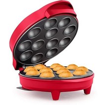 Holstein Housewares 케이크 팝 메이커 레드 - Makes 12 Cake Pops 들러붙지 않는 코팅 퍼펙트 for Birthday and 홀리데이 Partie, Makes 12_Red