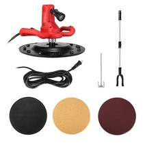 광택기 자동차 무선 폴리셔 110V/220V 전기 콘크리트 시멘트 모르타르 흙손 자동 믹서 석고 벽 스무딩 연마, 01 빨간_02 EU