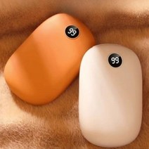 전기손난로 충전식 휴대용 미니 usb 발열 핫팩, 피치핑크 10000Mah