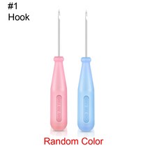 1 강철 Stitcher 바느질 Awl 가방 구멍 후크 DIY 수제 가죽 공예 도구 플라스틱 손잡이 콘 바늘 신발 수리, 후크-1PC