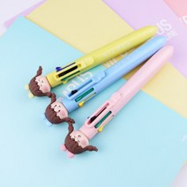 근이몰 멀티펜 그립감 좋은 다색 볼펜 문구 필기구 학용품 (0.5mm), 6색공룡파랑