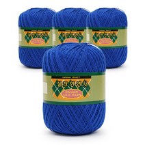 필립섬유 쎄비 실크 인견사 뜨개실 90g x 4p, 814 코발트블루