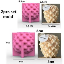 DIY 양초 실리콘 금형 만들기 적 3D 모양 수지 에폭시 수제 비누 공예 홈 장식, 19 2pcs set mold