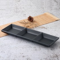 먹토 멜라민그릇 S3구 찬기 대 업소용 식당 3칸 반찬 나눔 접시